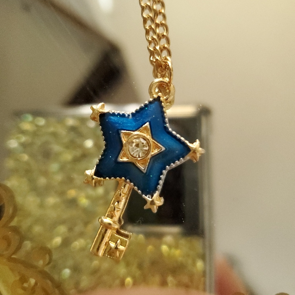 💫💙Starry night star key necklace - Picture 6 of 7